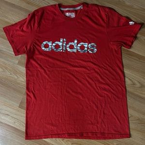 Adidas tshirt error miss print mens med red shirt